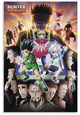 Hunter X Hunter Anime-Poster, Bilddruck, Leinwand, Gemälde, Schlafzimmer, Ästhetik, 20 x 30 cm, ohne Rahmen