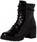 s.Oliver Damen Stiefeletten mit Absatz Lack Blockabsatz Vegan Schwarz (Black Patent), 41