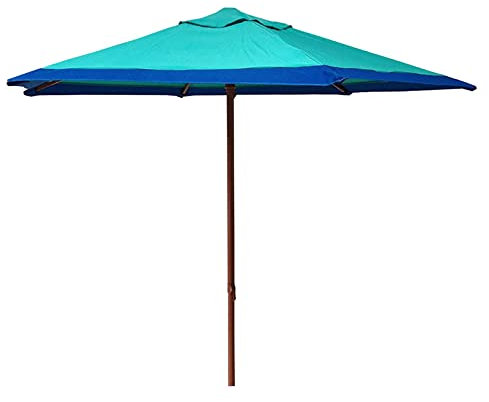 VIROYA Sonnenschirm Strandschirm 2,1 m Outdoor Strandschirm 140 g Polyester Tuch UV-Schutz ?32 mm Stahlrohr für Strand/Garten/Terrasse, grün gut, a, A