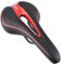 Robuster Mountainbike-Sattel, Schwarz-Rot