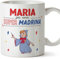 Mugffins Tazza Personalizzata in ceramica per MADRINA 11 oz / 350 ml - In italiano - Sei Super! - Idea regalo per compleanno, anniversario, natale