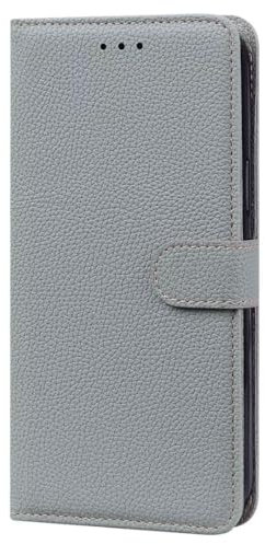 TUUNKMUY for iPhone 13/iPhone 14 Wallet Case with Card Holders, Flip Folio Book PU Leather Lichee Pattern Phone Cases Stand Viewing Shockproof Cover Women Men for iPhone 13/iPhone 14,grey