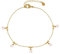 LES POULETTES BIJOUX - Bracelet Plaqué Or 5 Perles Facettées de Quartz Rose