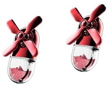 VALICLUD 2 Piezas ambientador de coche coches con aire acondicionado difusor de aire del coche purificador de aire para ventilación perfume auto aromaterapia rojo