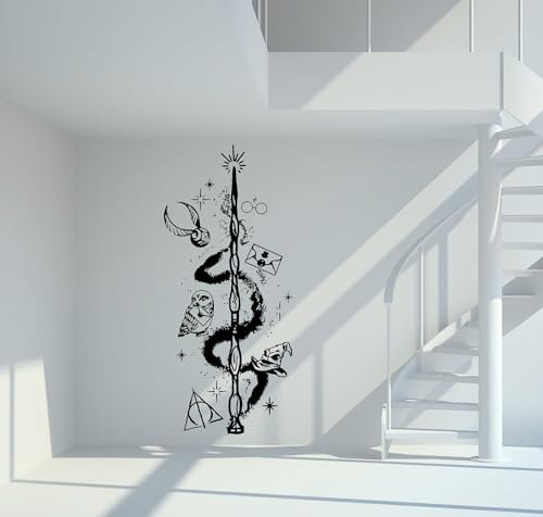 mein-motiv.com Wandtattoo Harry P. Zauberstab Größe XL - ca. 200cm x 94cm