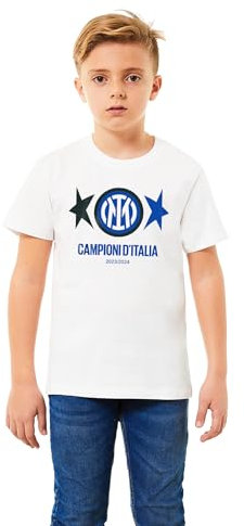 Inter - T-Shirt Scudetto 2023/2024 Campioni d'Italia, Celebra Il trionfo con la Maglia Ufficiale 2 Stelle ! Maglia Celebrativa Ufficiale, Diverse Taglie Disponibili