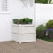 Rantry Jardinière de jardin blanche 60 x 60 x 60 cm en bois massif de pin, jardinière pour jardin