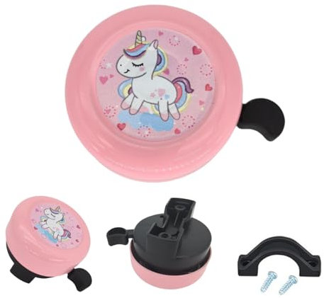 AzureRay Campanello Bici Bambino-Campanello Bici-per Bici per Bambini Ragazze Ragazzi-Campanello Bici Bambina-Suono Forte E Chiaro per La Maggior Parte delle Biciclette (Rosa)