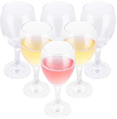 LOPYXBR Lot de 6 grands verres à vin blanc transparents de 340 ml - Passe au lave-vaisselle - Verres à vin en cristal pour chef et sommelier - Pour la maison, les fêtes et les restaurants