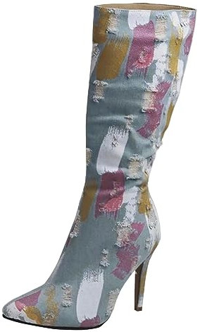 Stivali Camoscio Donna Stivaletto Donna Estivo Motociclista Donna Stivaletto Stivali Moto Enduro Scarpe Donna Traforate Stivaletti Donna Estive con Zeppa Stivali Texani Stivali
