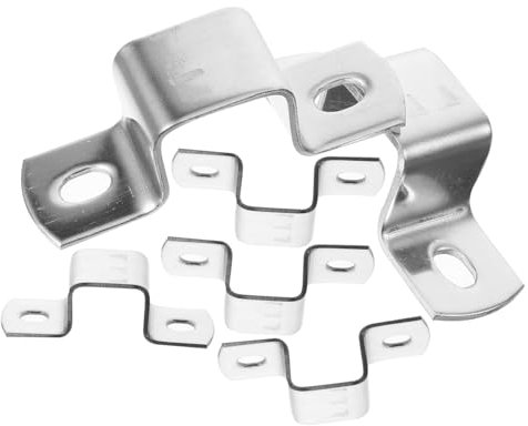 CRILSTYLEO 6pz Fascette per tubi a forma di U in acciaio inox Staffe per tubi quadrati per installazione sicura pinze di serraggio resistenti per tubi di riscaldamento dell'acqua