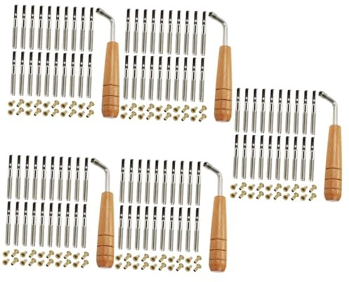 SHOWERORO 5 Sätze Lyra-ersatzwirbel Aufkleber Leier Zitherstift Harfe Synth Schoß Tuba Teil Kiefer Ring-maulschlüssel Lyrapflock Musical Lyra-ersatzzubehör Heringe Musik Stand Bausatz Metall
