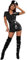 Sexy Polizei Kostüm Damen Kleid Polizistin Uniform mit Mütze Handschnelle Cop Costume Komplettes Outfit für Halloween Karneval Party Polizistin Uniform Cosplay Outfits Mit Mütze Handschellen