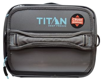 Arctic Zone Titan Kühltasche für Kühlschrank, knautschfest, erweiterbar, mit wiederverwendbaren Gel-Eisbeuteln und Lebensmittelbehälter-Set, Grau und Blau