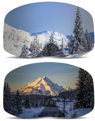 HINFHI 2 Pieces Of Ski Goggles Protective Cover, Ski Goggles Accessories, Anti-Scratch Protective Cover, Ski Equipment.
