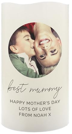 Personalised Photo Upload LED Candle Loving Memorial Mr & Mrs Christmas, Wedding, Anniversary, Memorial Memory Remembrance Pet Dog Cat