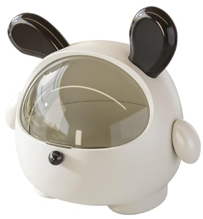 Arbeitsplatten Müll Can - Cartoon Mini Bin, Kompakter Abfallorganisator, Tragbares Plastikgehäuse Mit Sicherem Deckeldesign | Tischschreibtisch Make -up Aufbewahrungskorbboxhalter Für Home Office