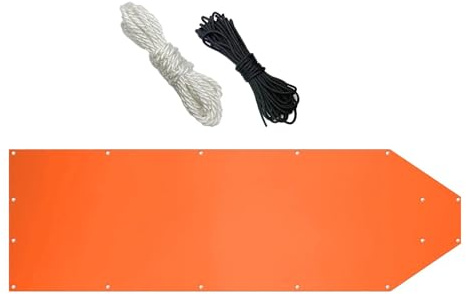 Milageto Deer Sled Outdoor Gear Mehrzweck-Schlitten, müheloses Ziehen mit Seilen, Roll- Hauler, Utility-Schlitten für Camping, Angeln, Orange