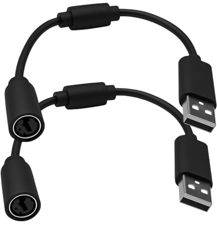 Hawpasy 2PCS USB-Kabel für kabelgebundene Gamepad-Controller, PC-Adapterkabel, kompatibel mit 360/One S/One X/PC und anderen unterstützten Geräten