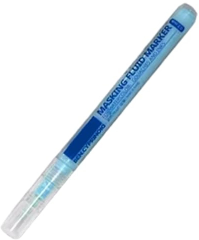 Peosaard Liquide de masquage pour peinture à l'aquarelle, stylo fluide de masquage, stylo pratique pour peinture à l'aquarelle, colles bleues couvrant les fournitures d'art liquide pour artistes