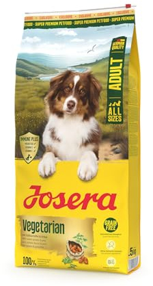 JOSERA Adult Vegetarian (1 x 12,5 kg) | Premium Trockenfutter für ausgewachsene Hunde | ohne tierische Zutaten | getreidefrei | Immune Plus Komplex | 1er Pack
