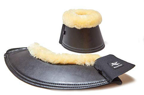 Engel Reitsport Springglocken-Paar mit Lammfell XXL Schwarz/Med.
