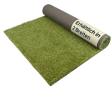 Primaflor Kunstrasen COLORADO 30mm - 4,00m x 0,50m, Weicher & UV- beständiger künstlicher Rasen für Garten, Terrasse & Balkon | Wetterfester Balkonrasen mit Drainage