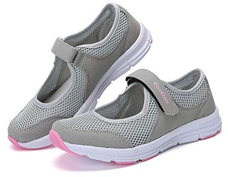 MRULIC Mode Damen Schuhe Sommer Sandalen Anti Slip Fitness Laufen Sportschuhe Prinzessin Turnschuhe(Grau,40 EU)