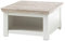 Newfurn Couchtisch Wohnzimmertisch Landhaus II 86x48x 86 cm (BxHxT) II [Amelie.Thirteen] in Pinie Weiß/Pinie Weiß Wohnzimmer