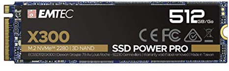 Emtec X300 M.2 SSD Power Pro 512 GB, M.2 2280, NVMe PCIe Gen 3.0 x4