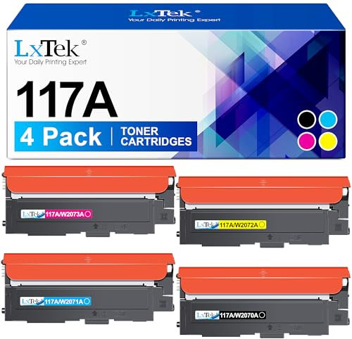 LxTek 117A Toner Set Kompatibel für HP 117A W2070A W2071A W2072A W2073A für Toner HP Color Laser MFP 179fwg 178nwg 178nw 179fnw 150nw 150a (Schwarz Cyan Gelb Magenta)