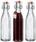 KADAX Bouteille en Verre de 750ml avec Bouchon Hermétique pour la Conservation des Boissons, Parfaite pour le Kombucha et la Limonade (Lot de 3)