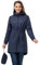33,000ft Vêtement de pluie imperméable, poncho de pluie léger et respirant coupe-vent à capuche, fine pliable longue manteaux imperméables femme Bleu foncé M
