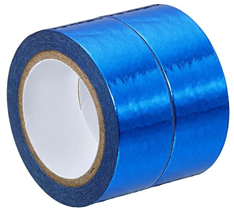 PATIKIL 15mm x 5m Metallizzato Washi Nastro, 2 Rotolo Copertura Lamina Adesivo Auto Adesivo per Fai da Te Arte Artigianato Avvolgimento Decorazione, Scuro Blu
