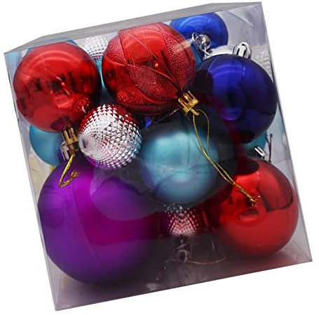 CHAMEEN 18-25 Stücke Weihnachtskugeln Set Weihnachtsdeko Baumschmuck Weihnachtskugel Ornamente Glocken, Süßigkeiten, alte Leute, Soldaten,Erdbeeren usw Überraschungsbox