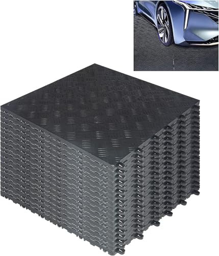 Bimiti 20 Pavimenti in PVC da 40 x 40 cm, per Garage, in Gomma, Antiscivolo (20)