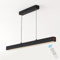 EYLM Lámpara Colgante LED Regulable Moderna Lámpara Negra, Lámpara de Comedor de Diseño Lineal con Mando a Distancia, Altura Ajustable para Salón Comedor Cocina Oficina (80cm)