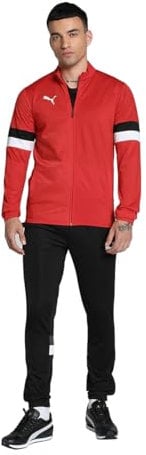 PUMA Herren Teamrise Tracksuit Trainingsanzug, PUMA Red-PUMA Black, L EU