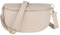 MIRROSI® Bauchtasche Damen, Made in Italy, Echtleder Umhängetasche Echtes Leder, Brusttasche, Crossbody Bag aus Echtem Leder, in 3 Größen erhältlich (Beige Goldner Reißverschluss) (Gr.M)