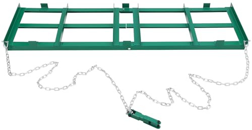 Towallmark Rasen-Nivellierrechen und Einfahrt-Schleppegge, 183 cm, Robustes Abschleppwerkzeug mit 122 cm verstärkter Kette, für ATV, UTV, Traktor, Rasenmäher, Kies, Erde, Hof und Landschaft