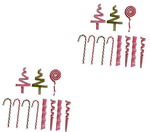 Cabilock 22 STK Weihnachtsschmuck Weihnachtsanhänger Hängende Ornamente Foto-Requisiten Weihnachtsbonbon-anhänger Anhänger in Bonbonform Fenster Hängende Dekoration Acryl Partybedarf