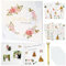JUNEBRUSHS Gästebuch Hochzeit, 120 Seiten Rose Gastgeschenke Hochzeit Vintage Fotobuch Hochzeit mit Sticker Metallstift Transparenter Fotopunkte, Dick Weiß Leeres Beschreibbar Hochzeit Gästebuch