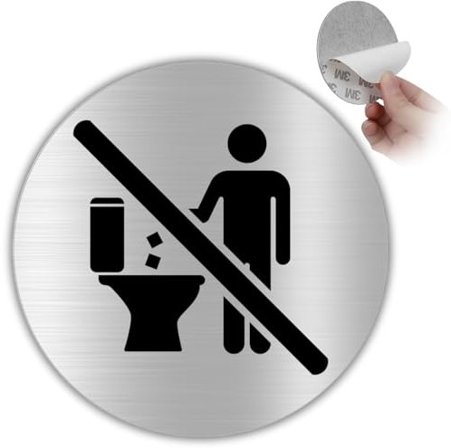 LEIASA | Señal Adhesiva No Tirar - Diámetro Ø 100 mm - Grosor 0.8 mm - Aluminio - Rótulo de Prohibido Tirar - Signo No Tirar - Cartel Adhesivo 3M No Arrojar Residuos - Señal No Tirar Basura