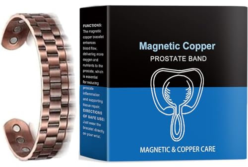 Aexzr Magnetic Copper Prostate Band, Aexzr Prostate Wristband - Improves Circulation, Aexzr Magnetic Copper Prostate Bracelet Improves Blood Circulation (Rose Gold)