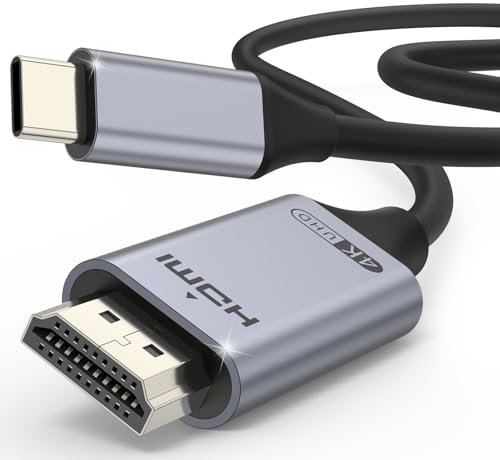 4K Displayport to HDMI Cable 2M,Uni-Direction,4k@30Hz,2k@60Hz,1080p Full HD,DP(Source) to HDMI(Display) Cable,PVC Cord,Gold-Plated Plugs for Dell,NVIDIA,AMD,Lenovo,Monitor, Projector(2M) (Black)