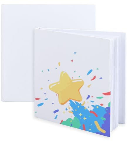 SUPERFINDINGS 2 Carnets Rigides Vierges 14x13 cm Avec 24 Pages Épaisses Idéaux pour Écriture Dessin Journal Livre Personnalisé Cadeau Pratique