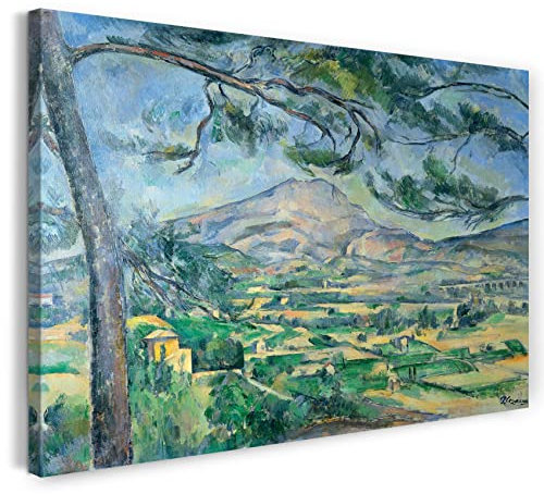 Printed Paintings Impression sur Toile (60x40cm): Paul Cézanne - Mont Sainte-Victoire (ca.1887)
