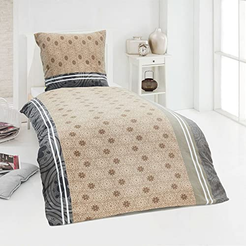 DreamHome Warme Microfaser Fleece Winter Bettwäsche Kuschel weich 135x200 Kissenbezug, Design - Motiv:Design 7