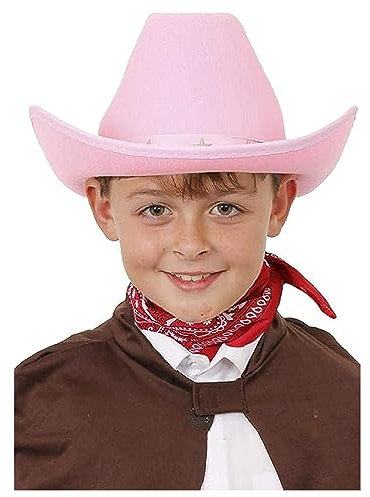 I LOVE FANCY DRESS Chapeau DE Cowboy Rose pour Enfants - Chapeaux DE Cowboy Unisex avec ÉTOILE Clous