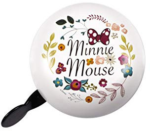 Seven Polska Mädchen Minnie Mouse Flowers Fahrradklingel, Mehrfarbig, Durchmesser 80 mm, 9136